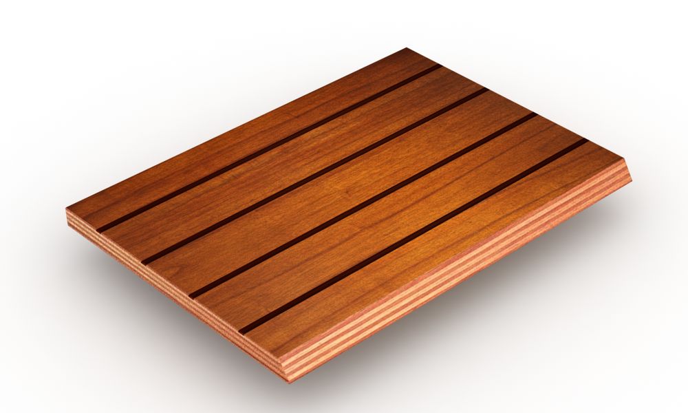Scanalato Teak Gommato Bianco
